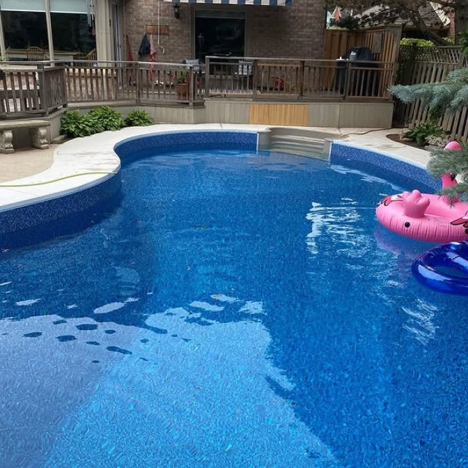 A pool with floats
