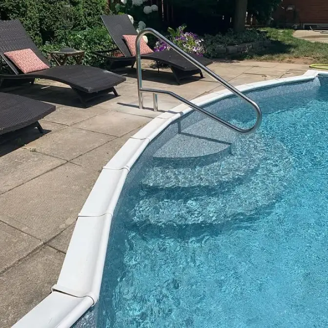 A pool with stairs