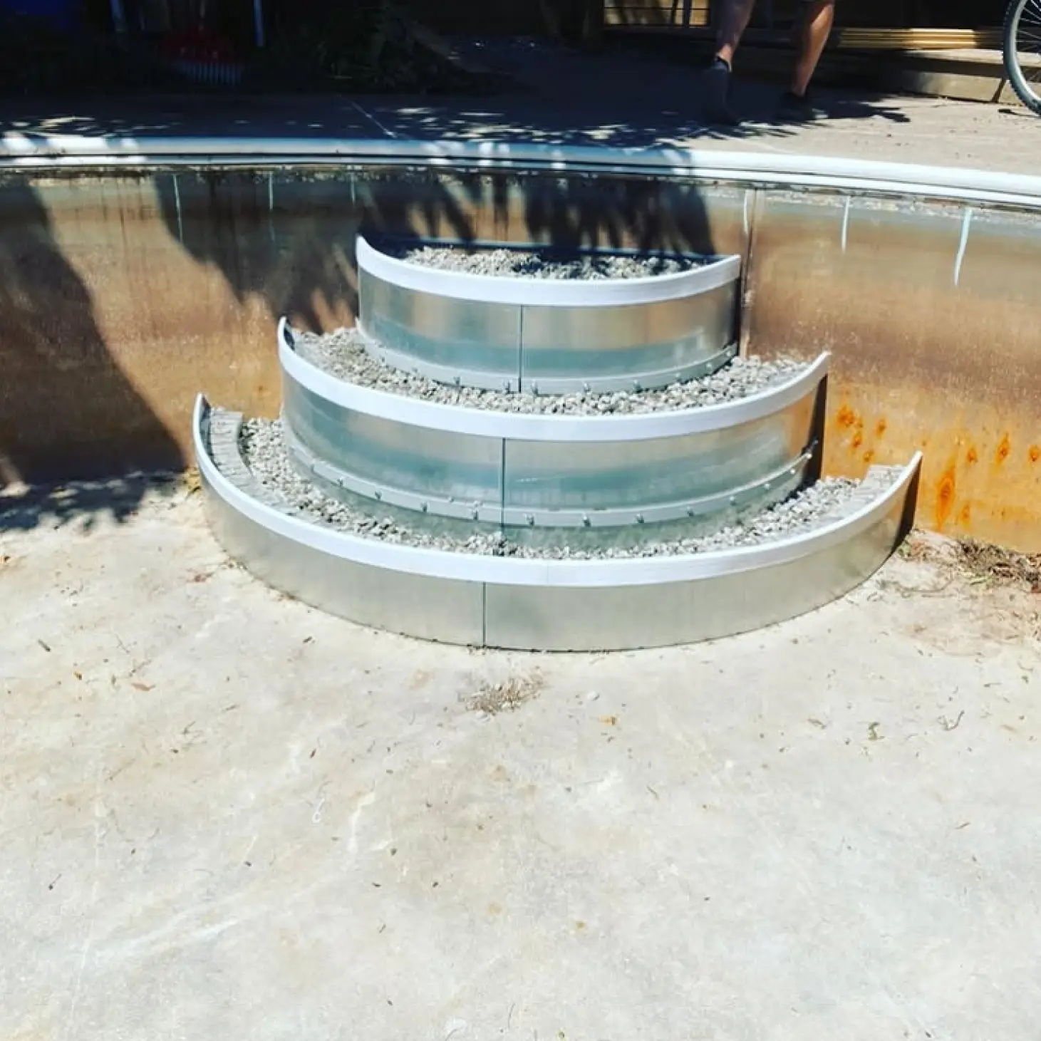 The structure for pool stairs