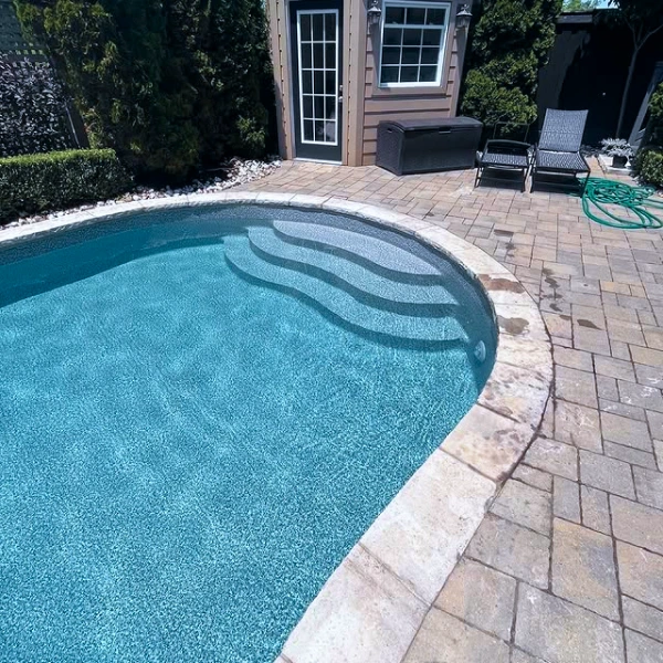 A pool with stairs